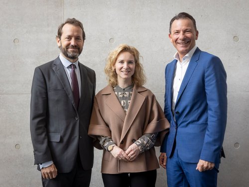 OeAD-Geschäftsführer Jakob Calice, Wissenschaftsministerin Eva-Maria Holzleitner, Thomas Madritsch (Geschäftsführer der FH Kufstein)