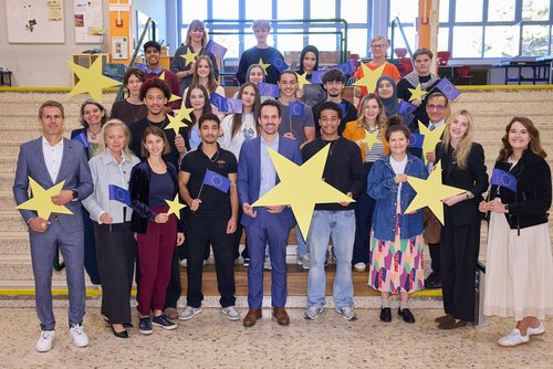 Bundesminister Wiederkehr gab den Kick-off für die Erasmus Days gemeinsam mit dem OeAD und der Vertretung der Europäischen Kommission in Österreich am BG/BRG Pichelmayergasse Wien