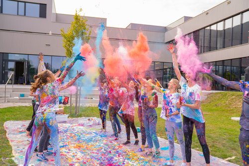 Colours for school painting Inside Holi Farben